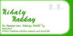 mihaly makkay business card